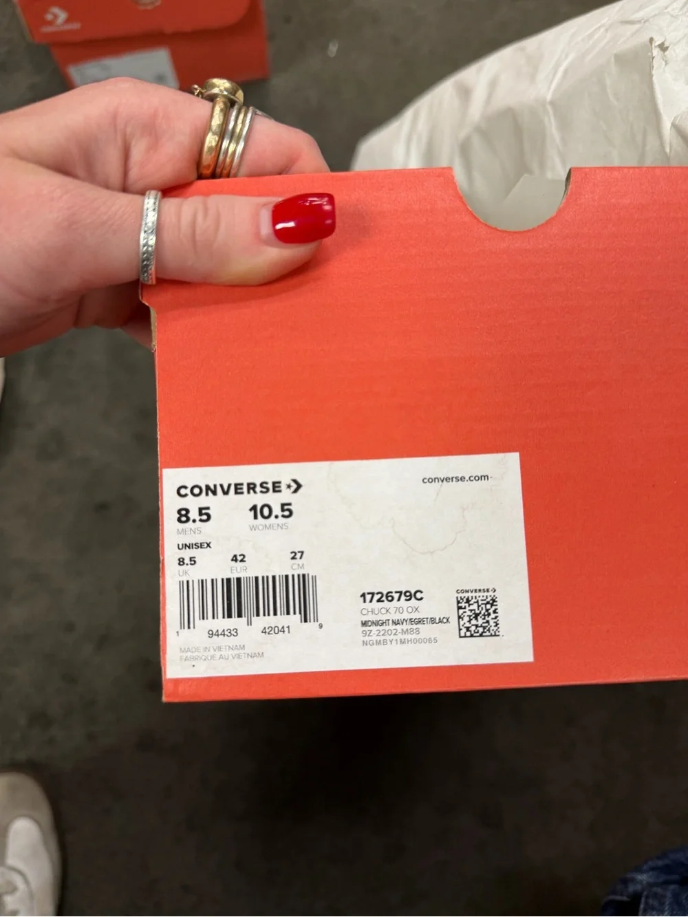 Converse Chuck 70s Navy Low Tops - Picture 2 of 4